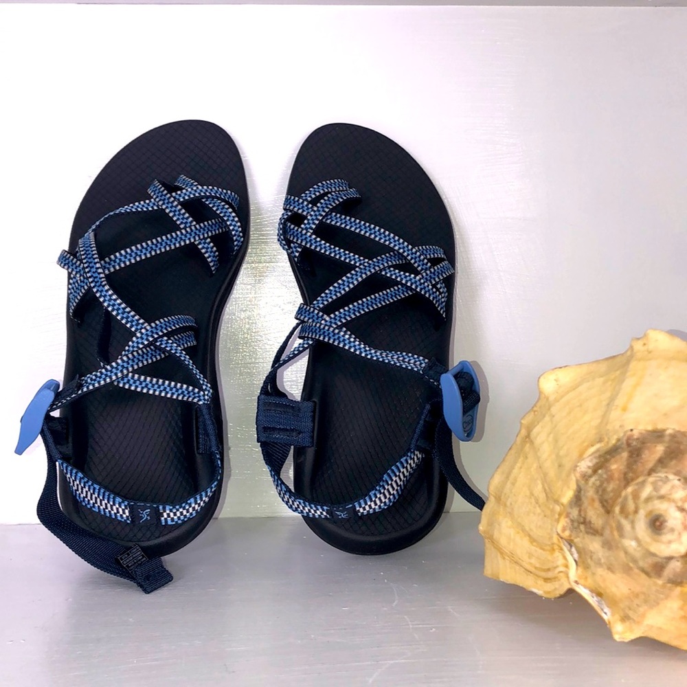 Chaco Blue Z Eddy X2 Eclipse Women’s Size 9 Navy & Cornflower Blue White Black